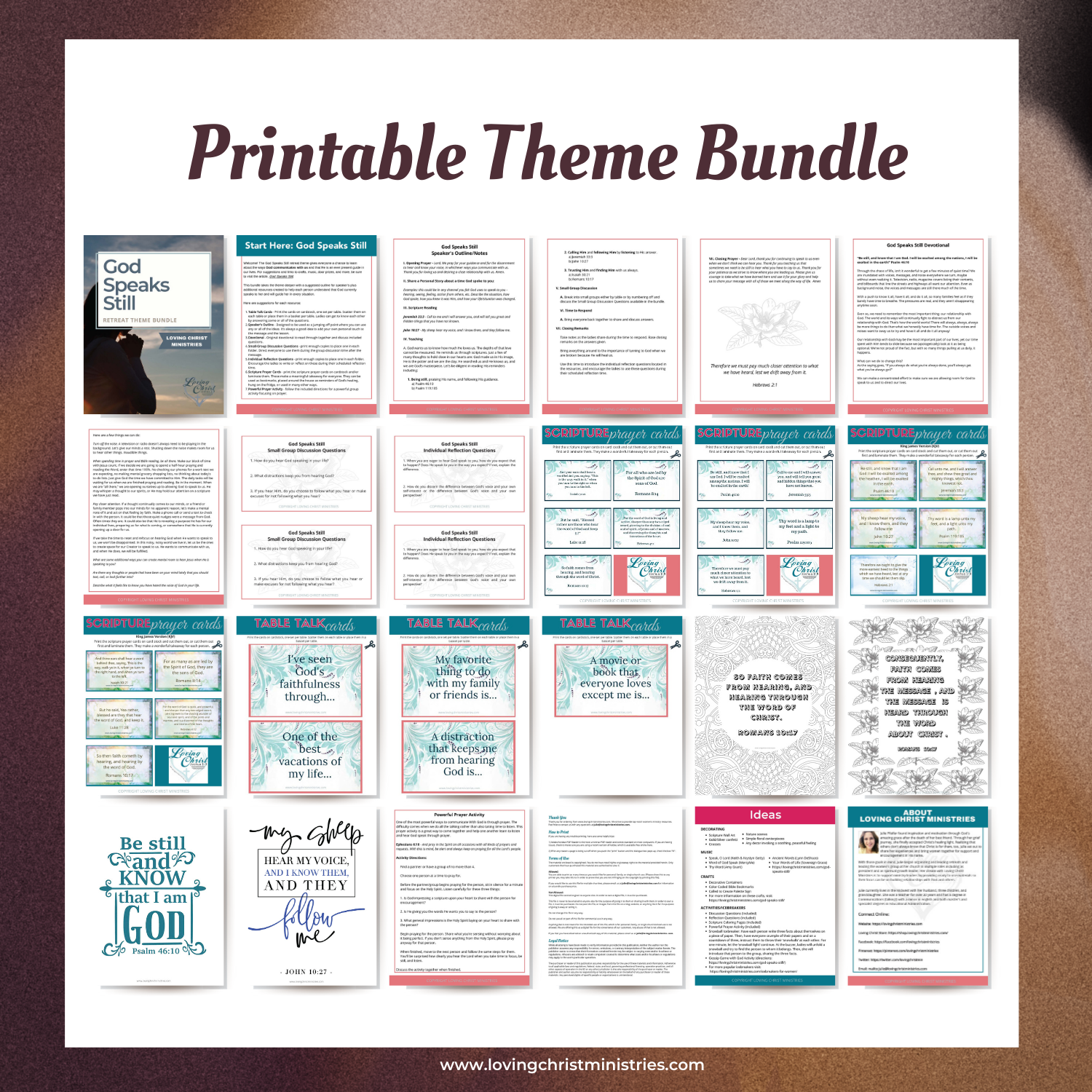 Collection of God Speaks Still Theme Resources