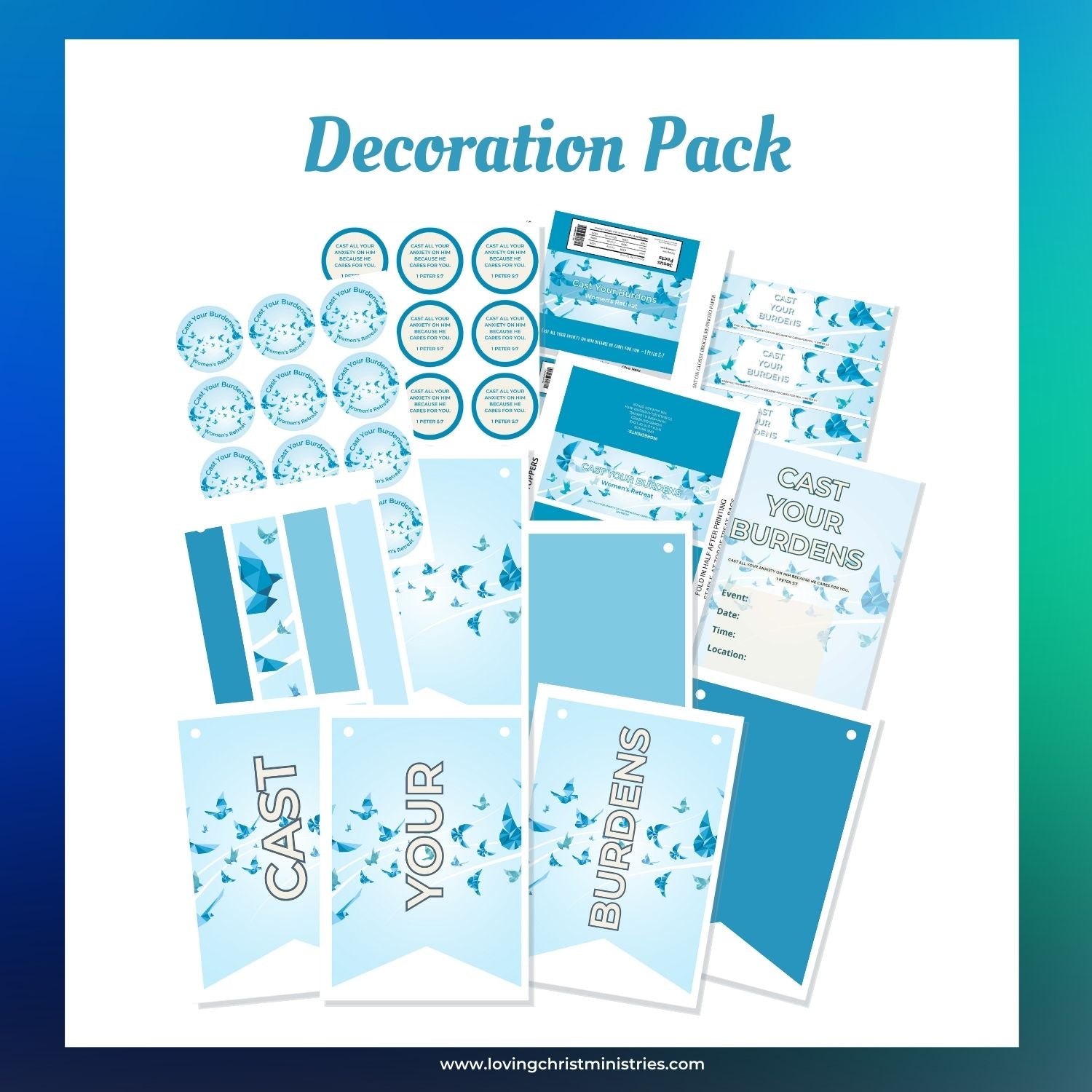 Collection of Cast Your Burdens Theme Resources