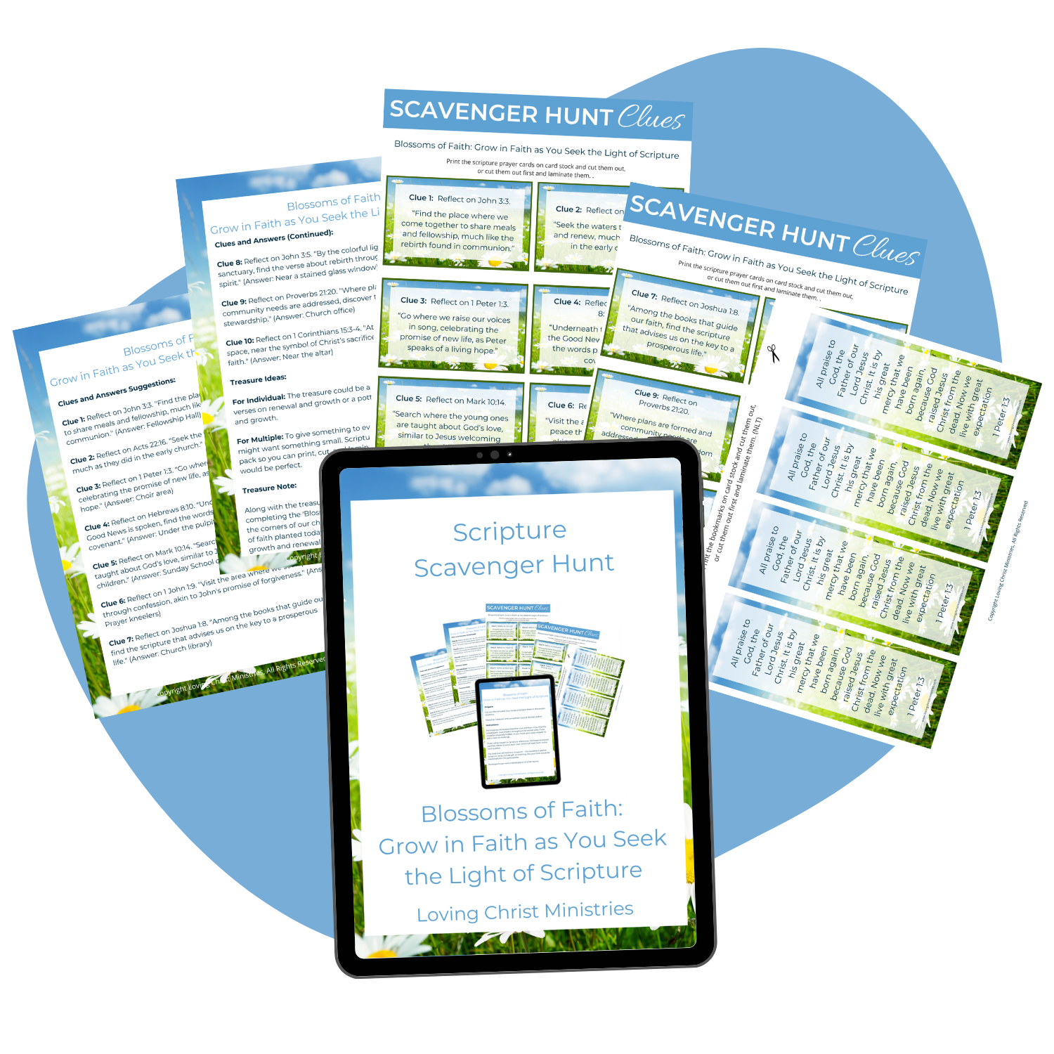 Blossoms of Faith: Grow in Faith as You Seek the Light of Scripture - Scripture Scavenger Hunt