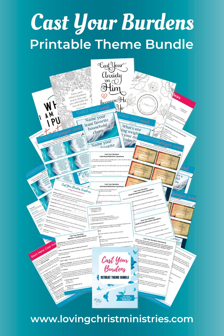 Cast Your Burdens Printable Theme Bundle