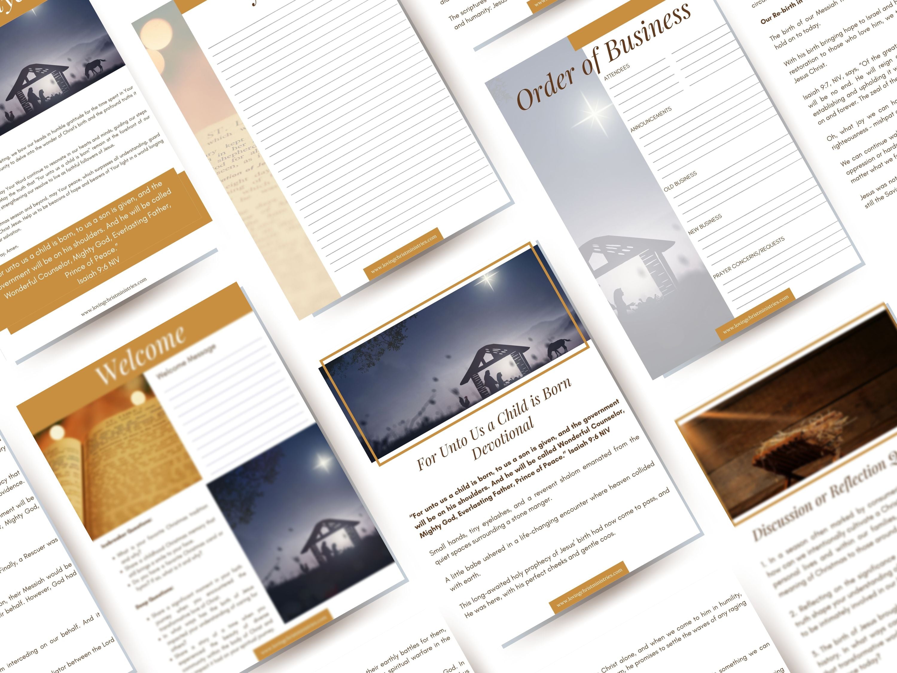 For Unto Us, a Child is Born - December Monthly Ministry Meeting Pack