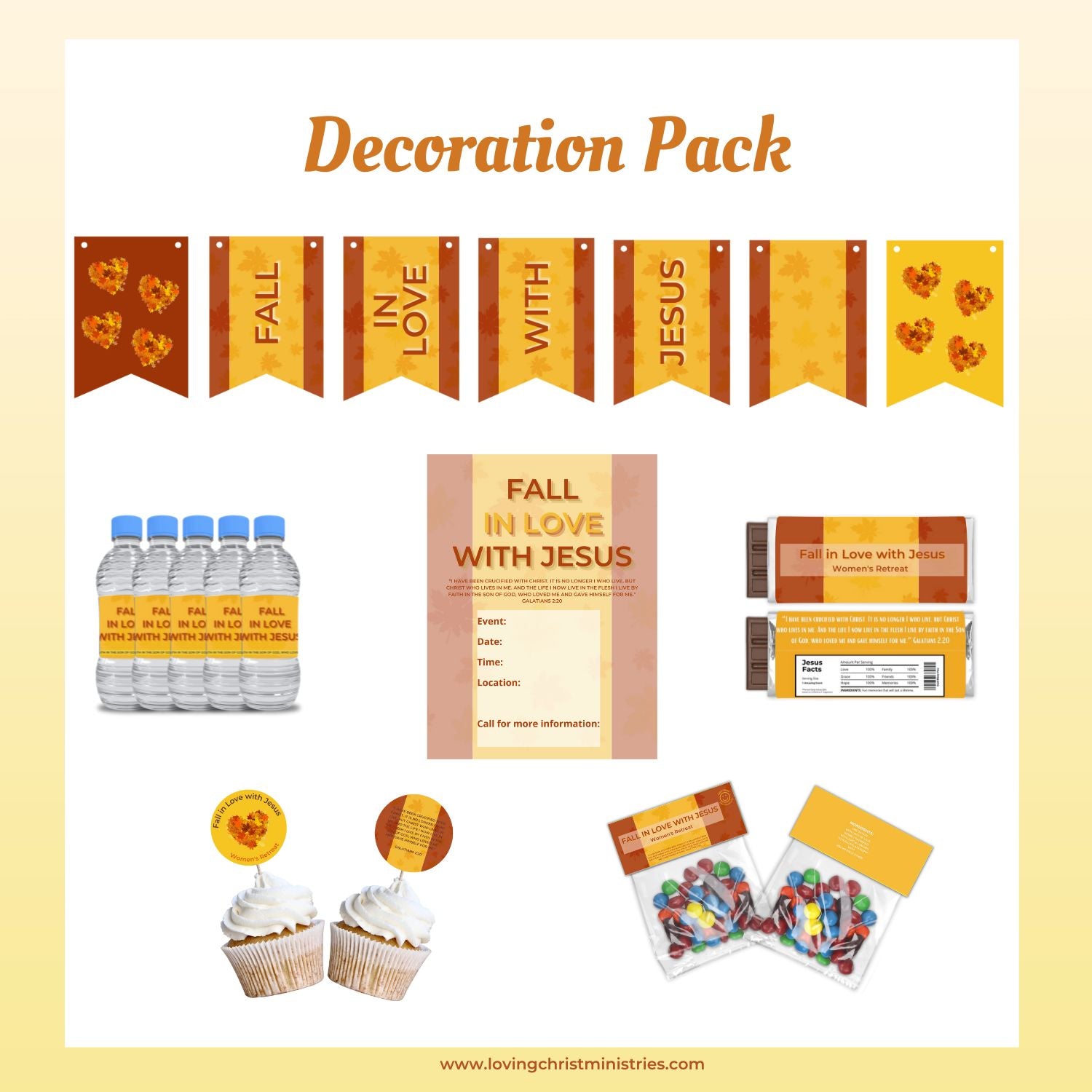 Collection of Fall in Love with Jesus Theme Resources