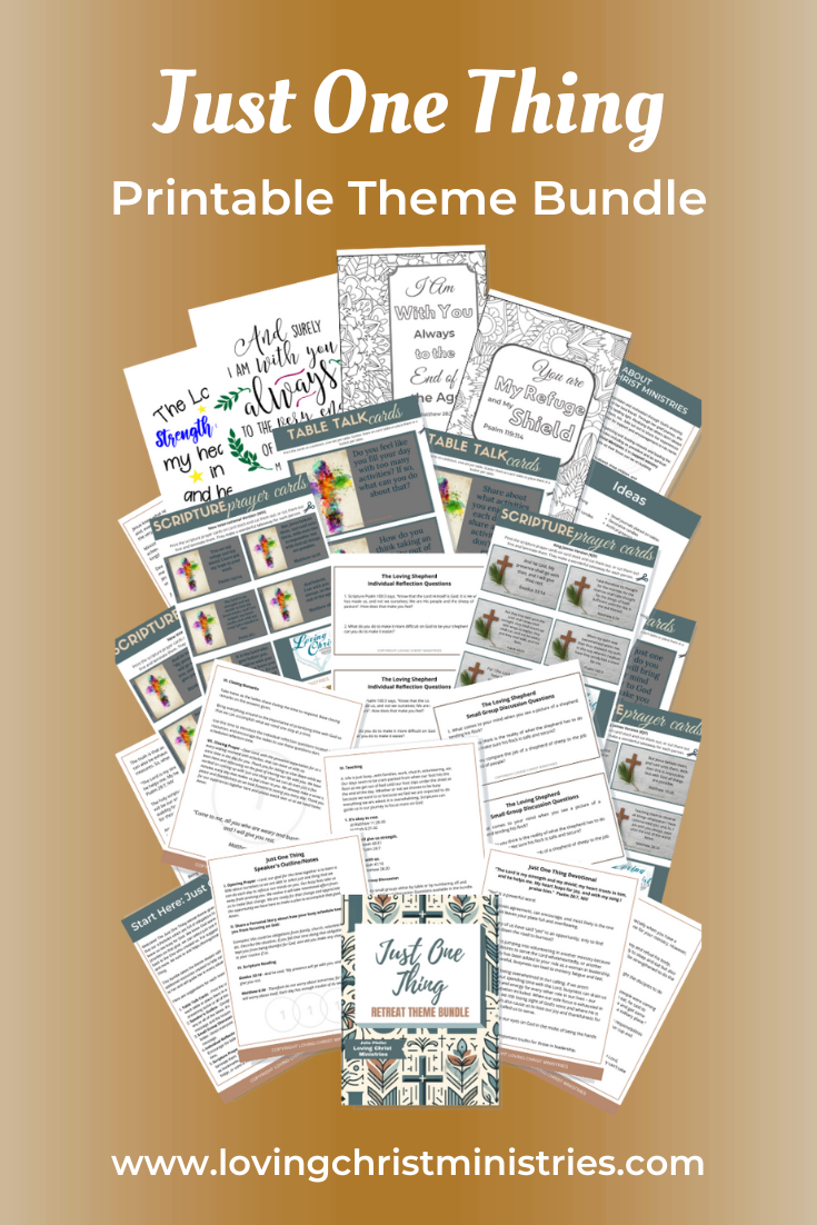 Just One Thing Printable Theme Bundle