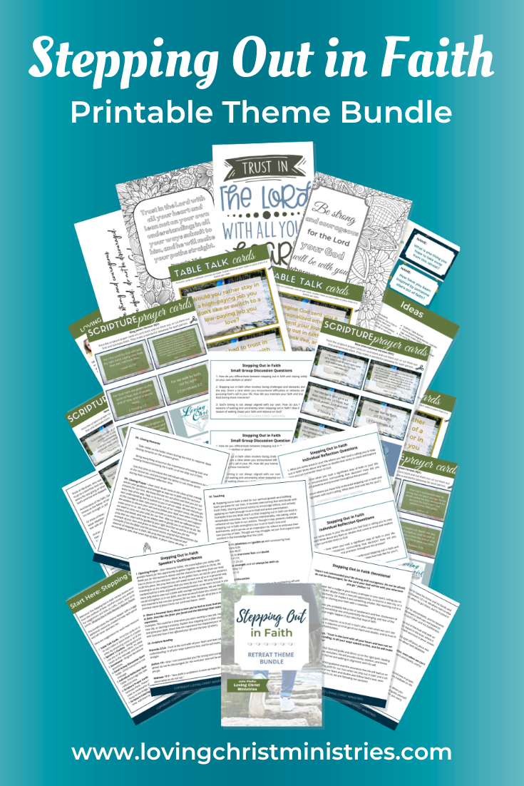 Stepping Out in Faith Printable Theme Bundle