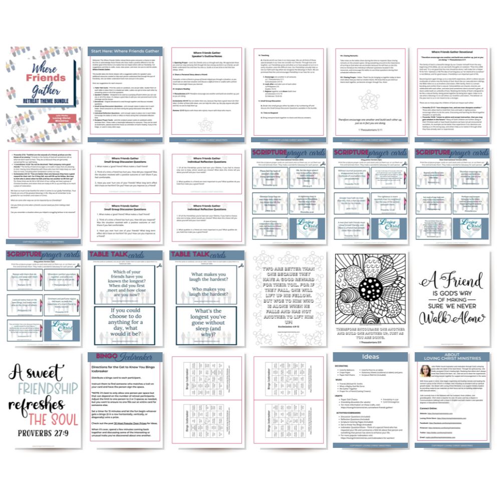 Where Friends Gather Printable Theme Bundle