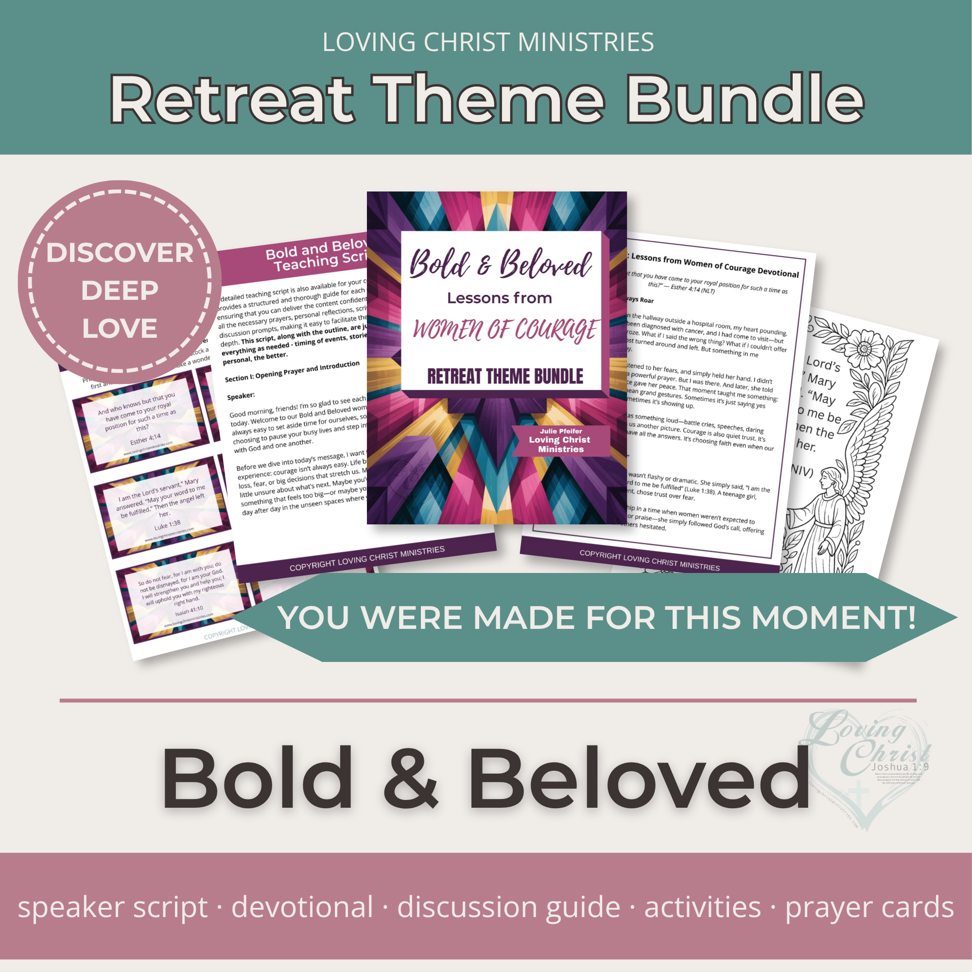 Bold & Beloved: Lessons from Women of Courage Printable Theme Bundle