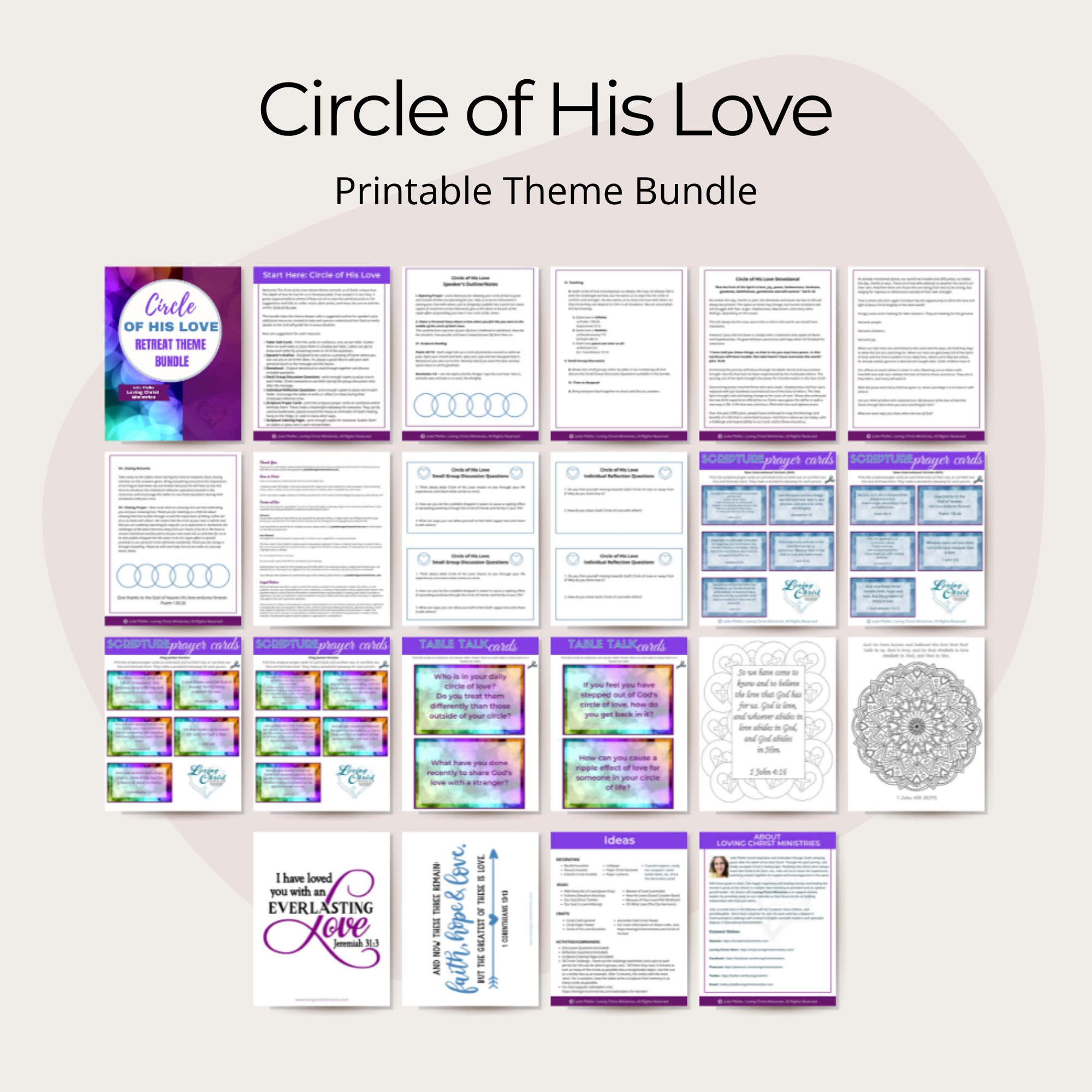 Circle of His Love Printable Theme Bundle