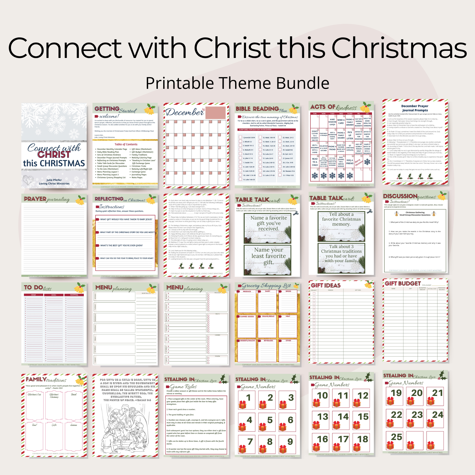 Connect with Christ this Christmas Bundle (40+ Pages)