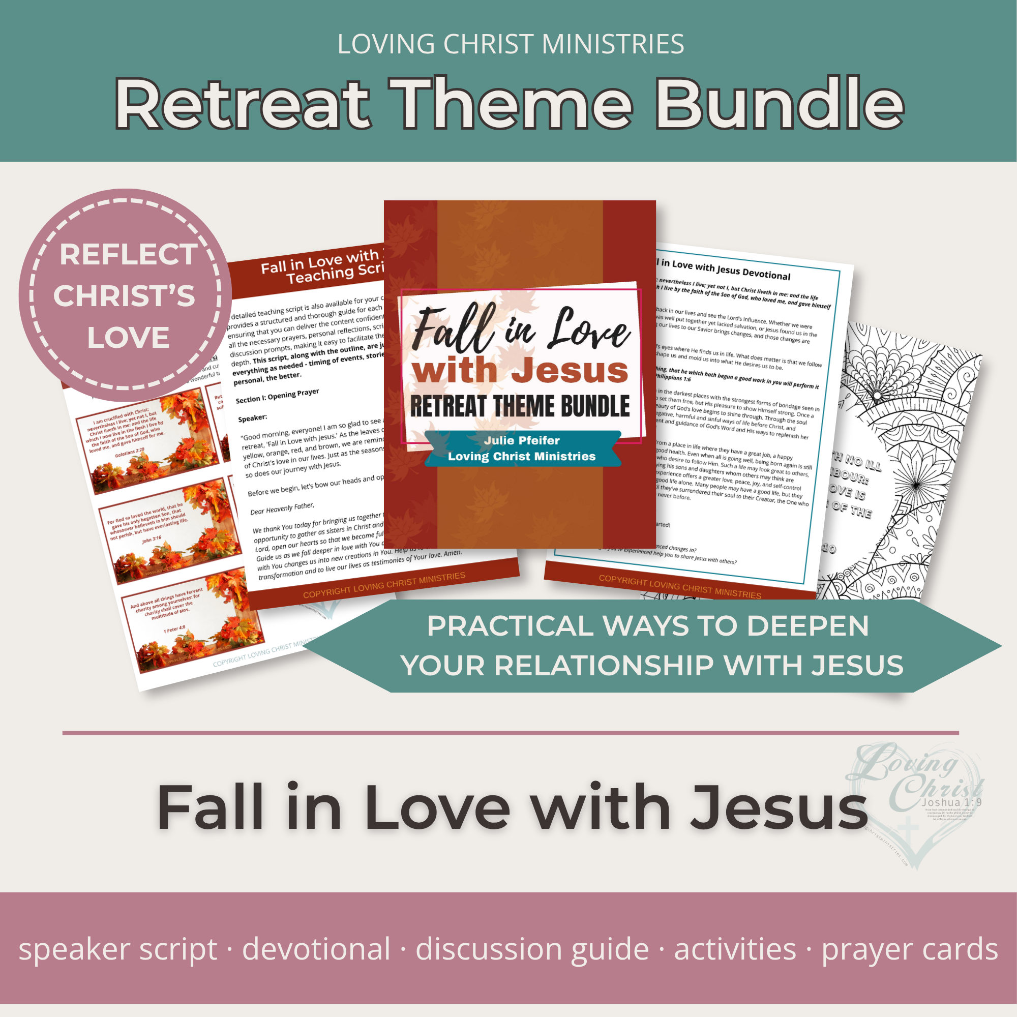 Fall in Love with Jesus Printable Theme Bundle