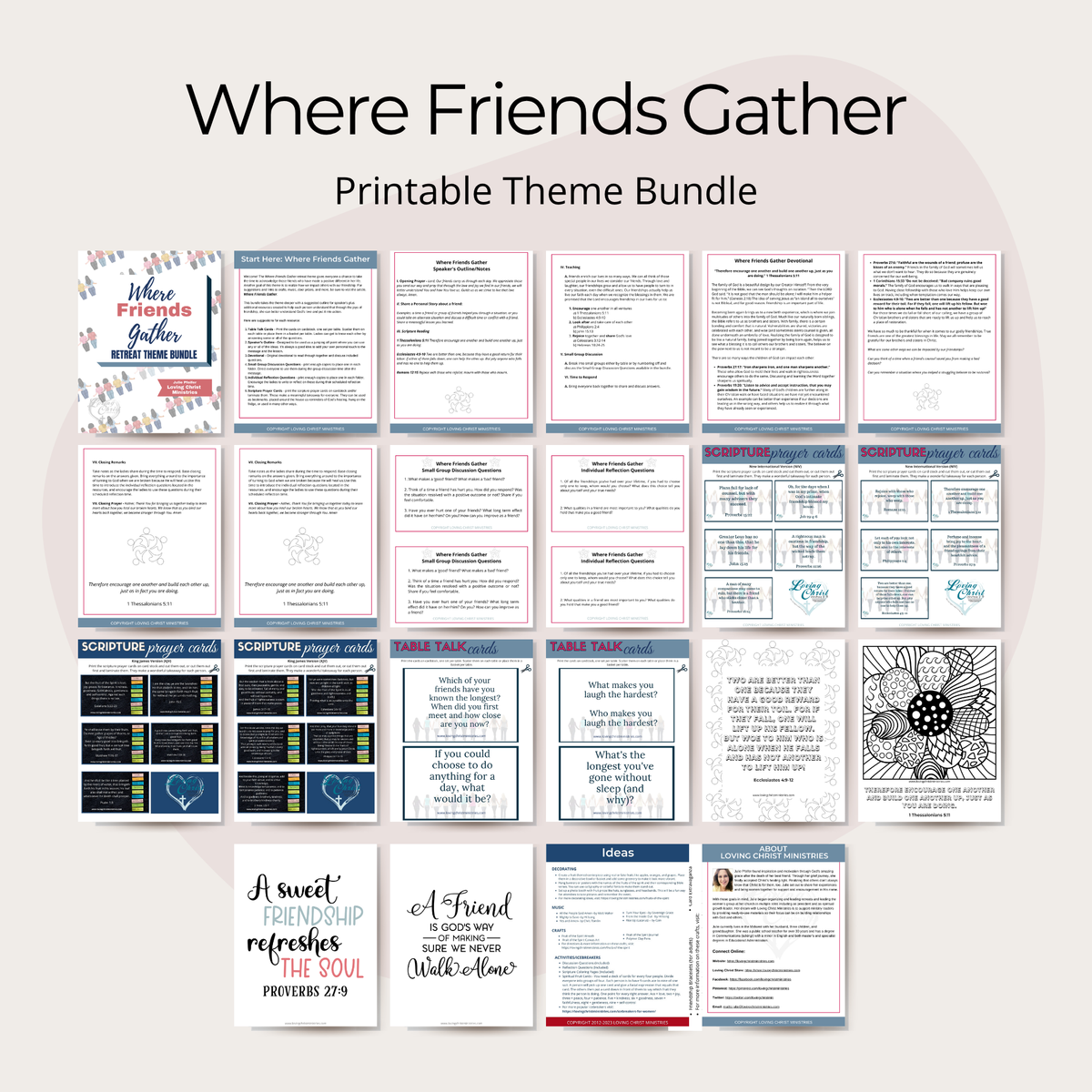 Where Friends Gather Printable Theme Bundle