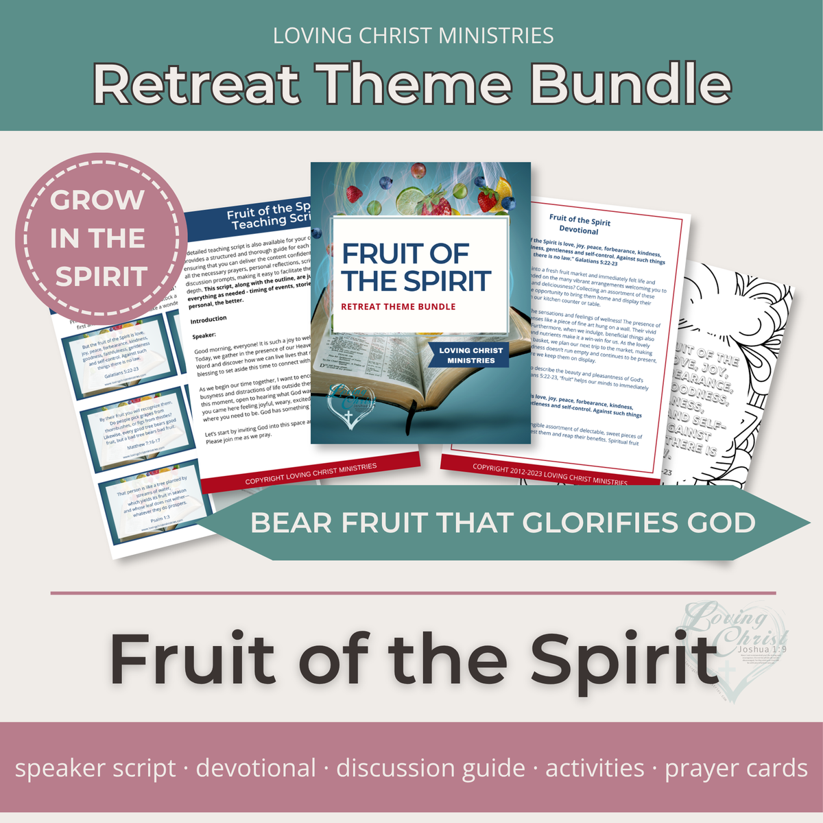 Fruit of the Spirit Printable Theme Bundle