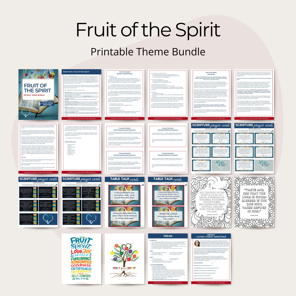 Fruit of the Spirit Printable Theme Bundle