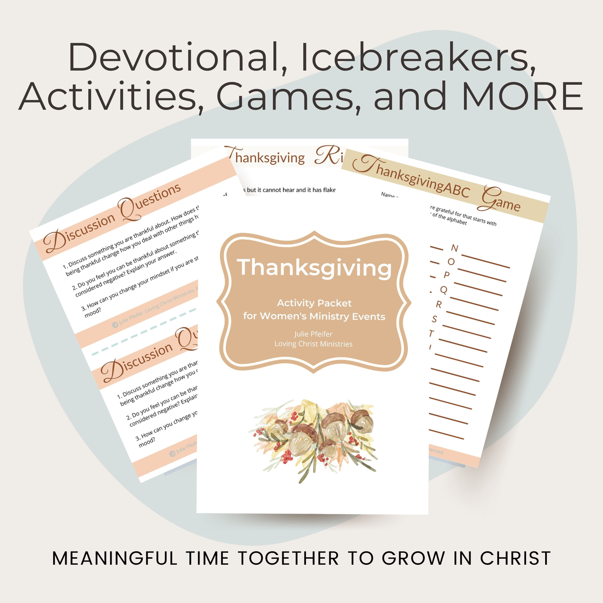Giving Thanks Printable Ministry Theme + Bonus Activity Kit