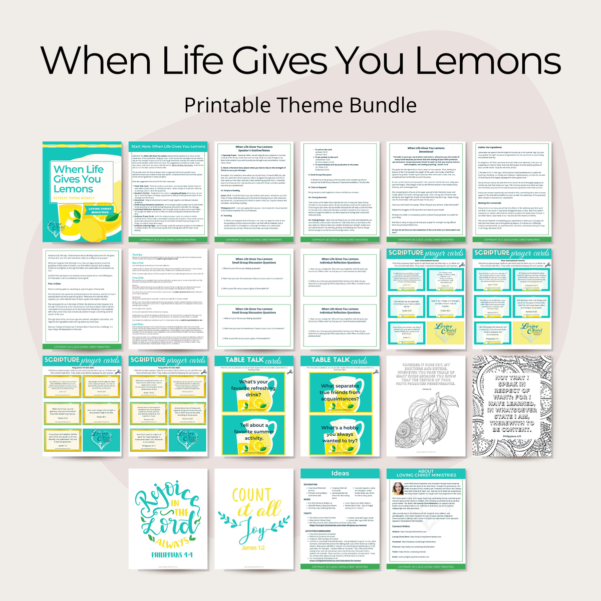 When Life Gives You Lemons Printable Theme Bundle