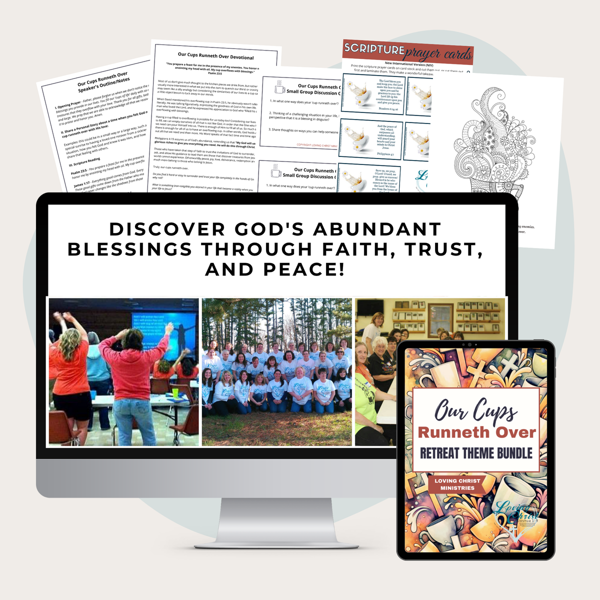 Our Cups Runneth Over Printable Theme Bundle