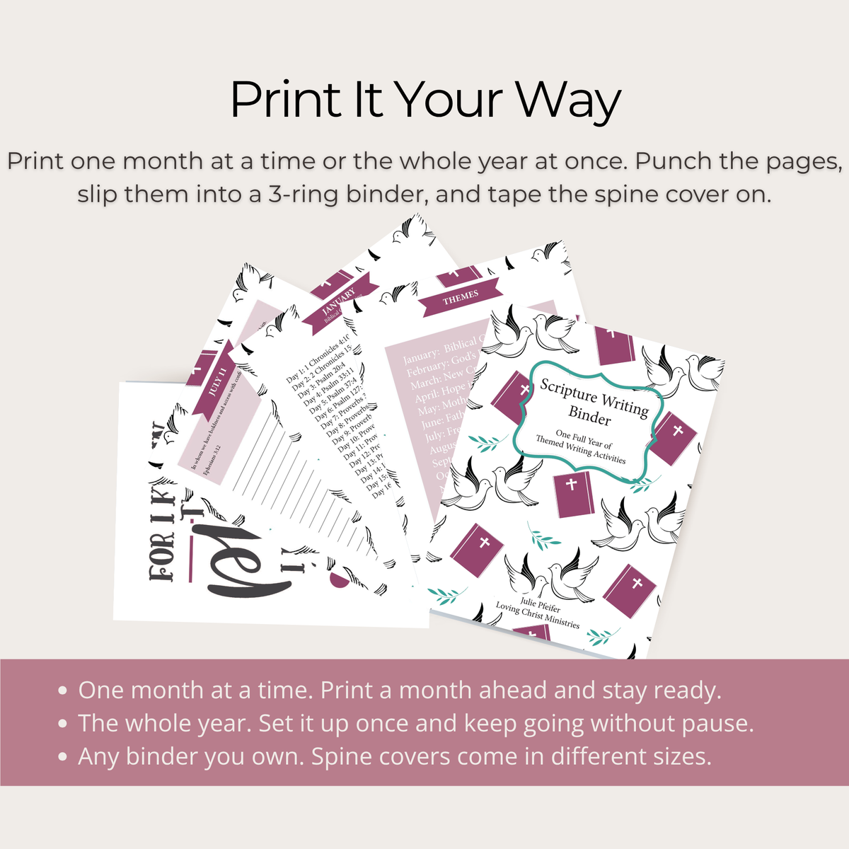 Scripture Writing Binder (400+ Pages)