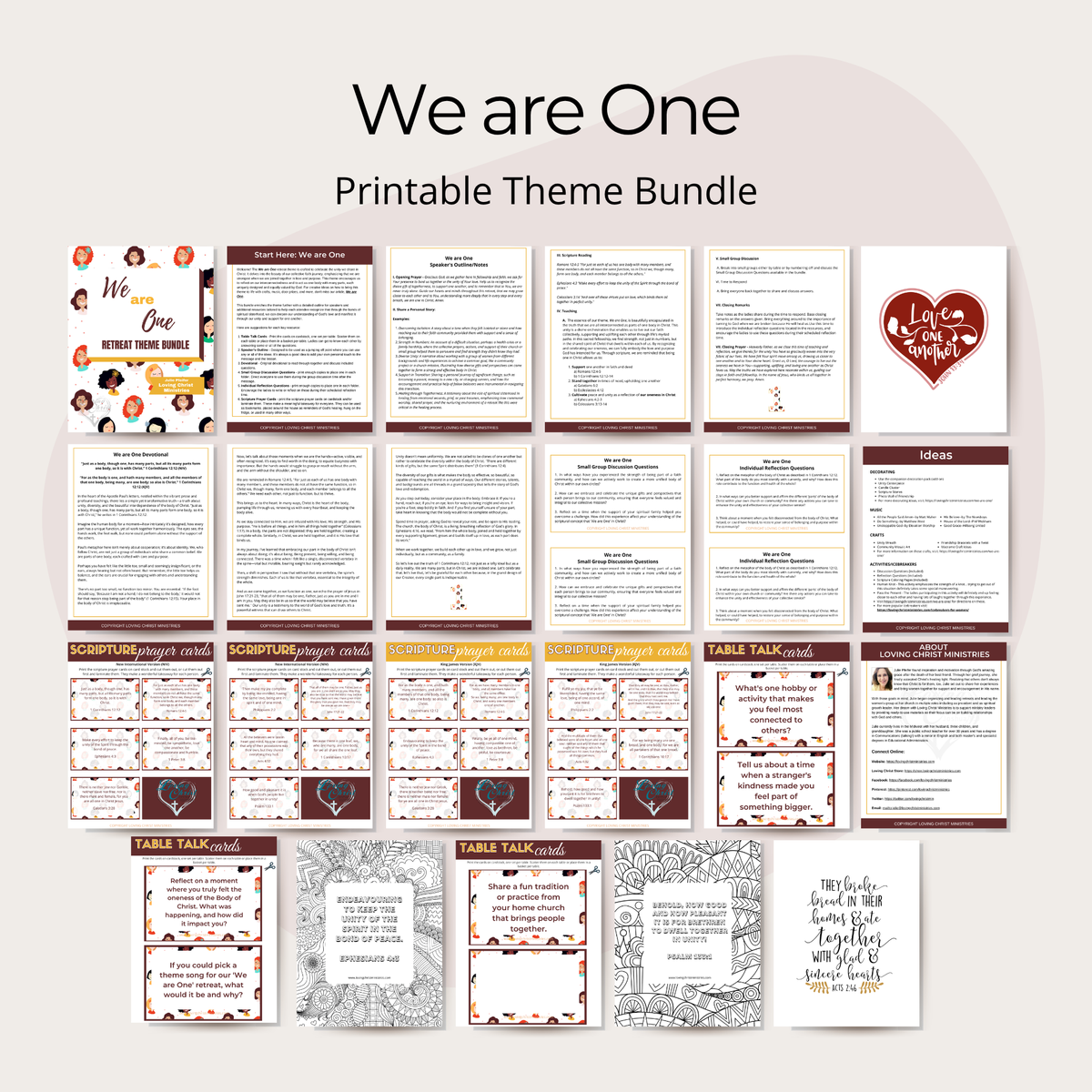 We are One Printable Theme Bundle