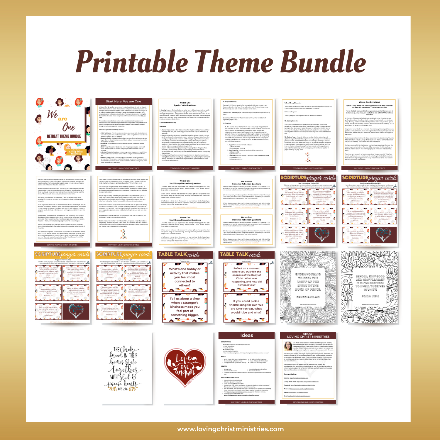 Collection of We are One Theme Resources