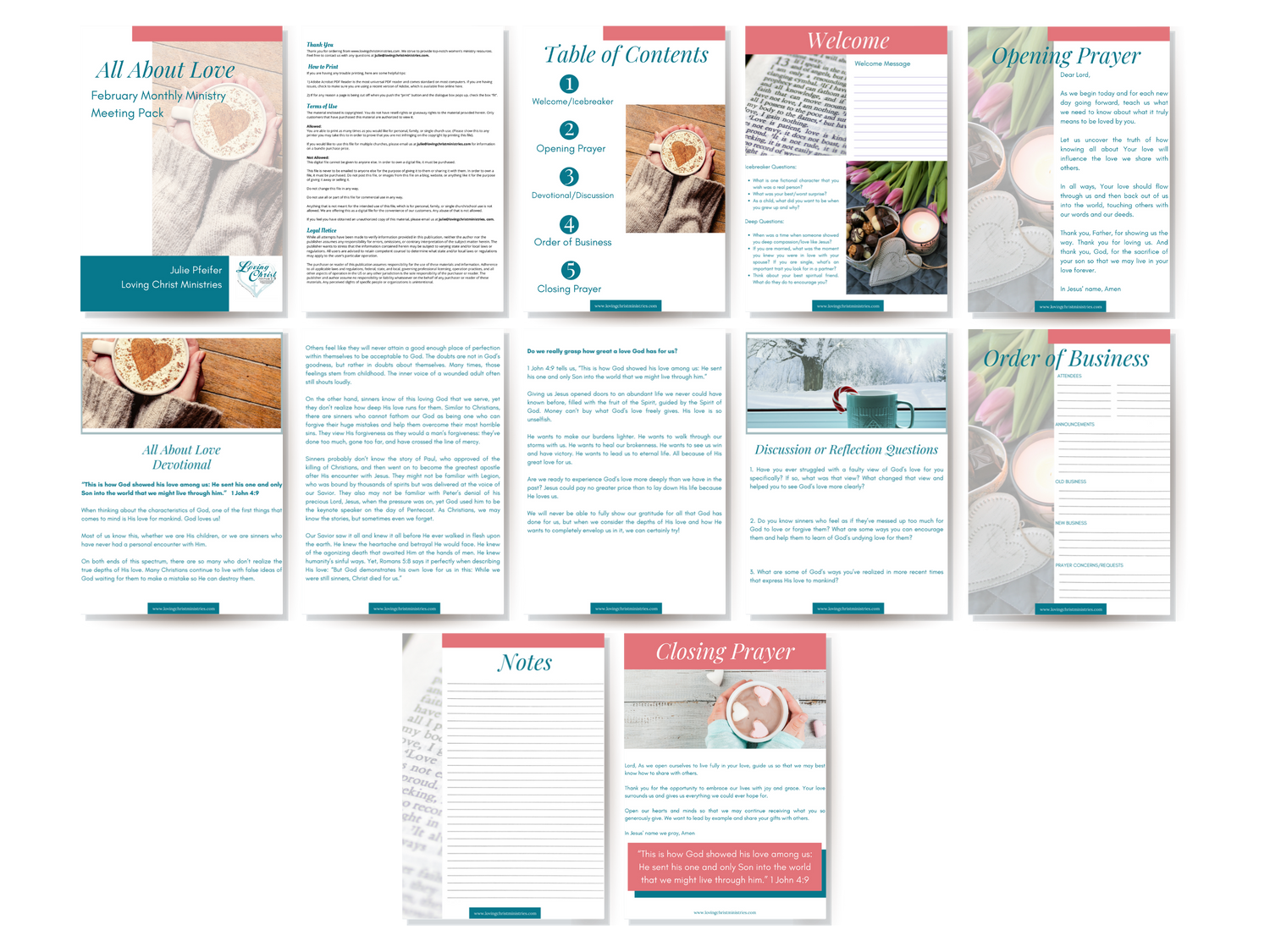 All about Love - February Monthly Ministry Meeting Pack