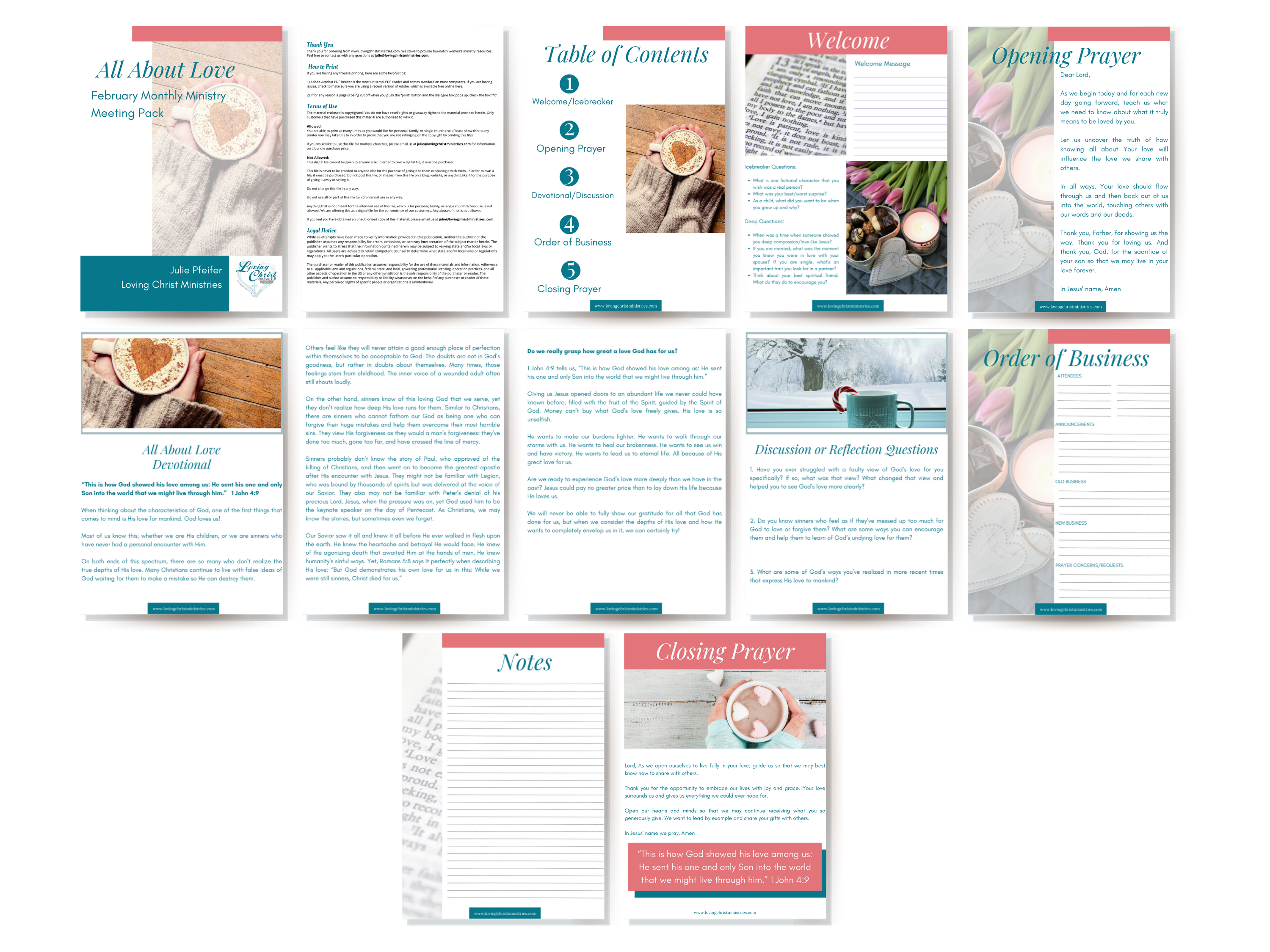 All about Love - February Monthly Ministry Meeting Pack