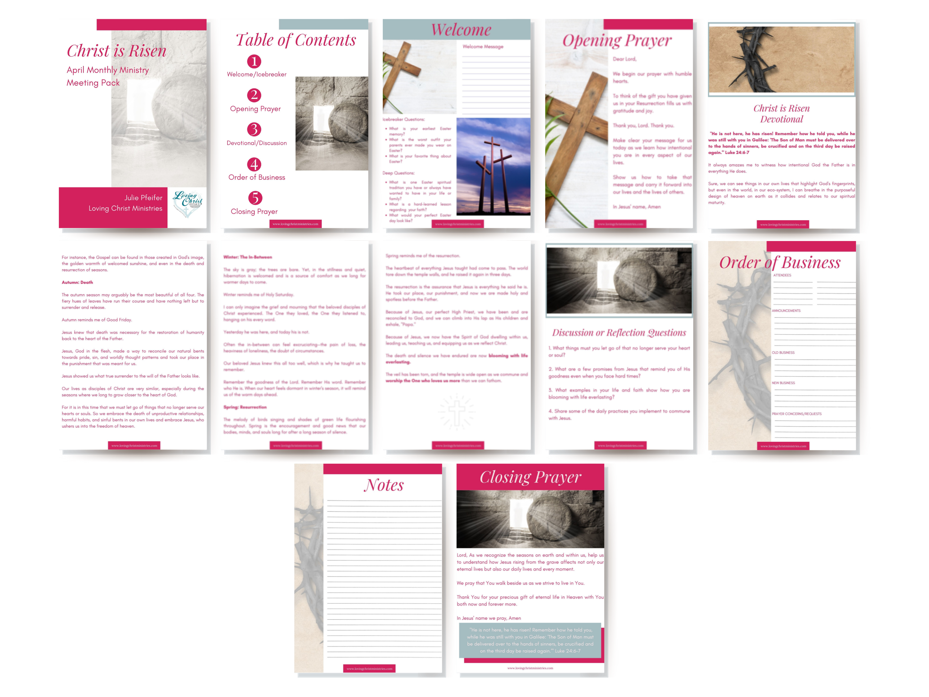 Christ is Risen - April Monthly Ministry Meeting Pack