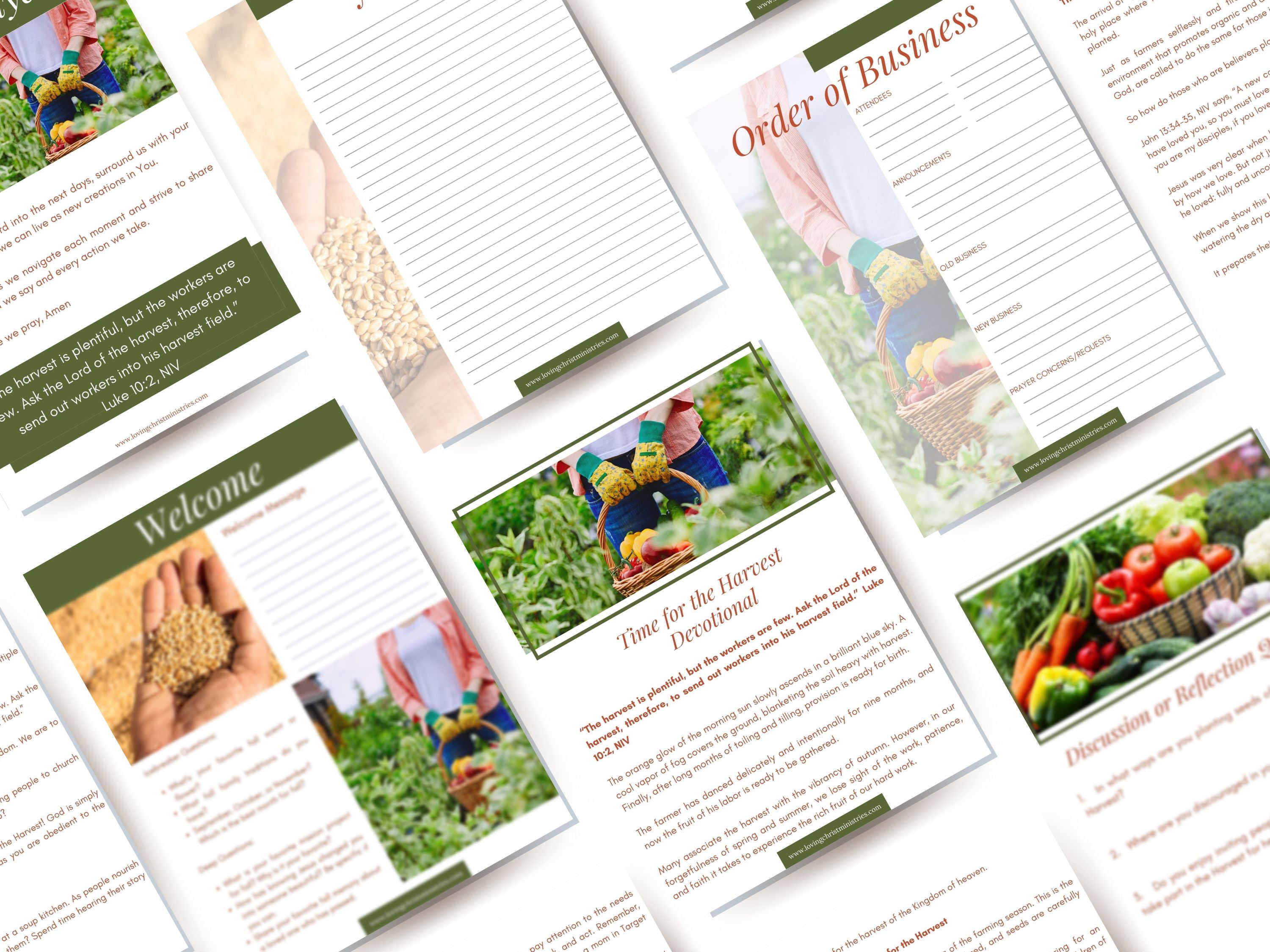 Time for the Harvest - October Monthly Ministry Meeting Pack