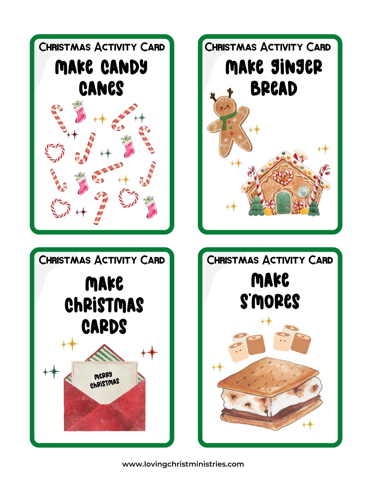 Christmas Advent Activity Cards {40 Cards}