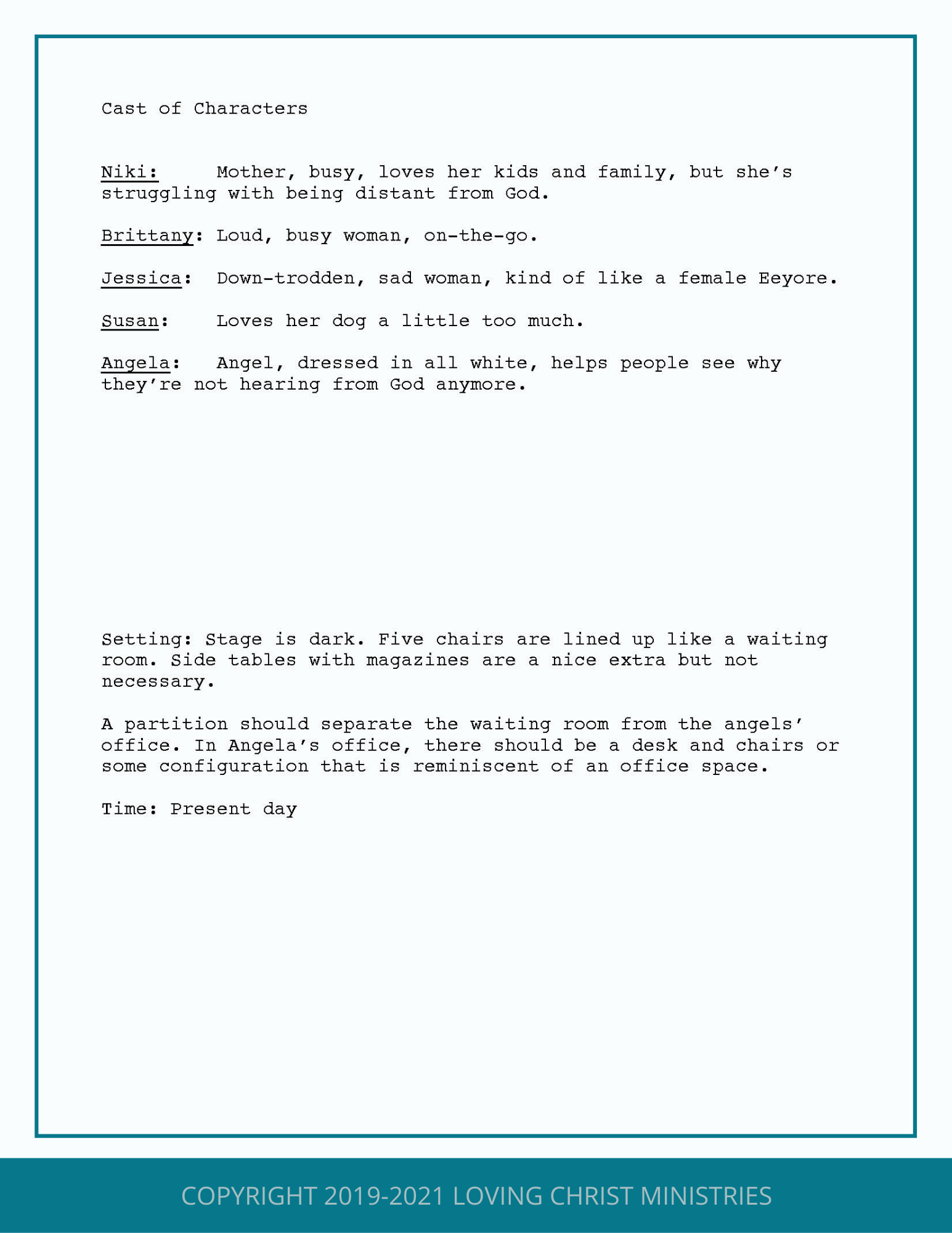 Still - Christian Skit