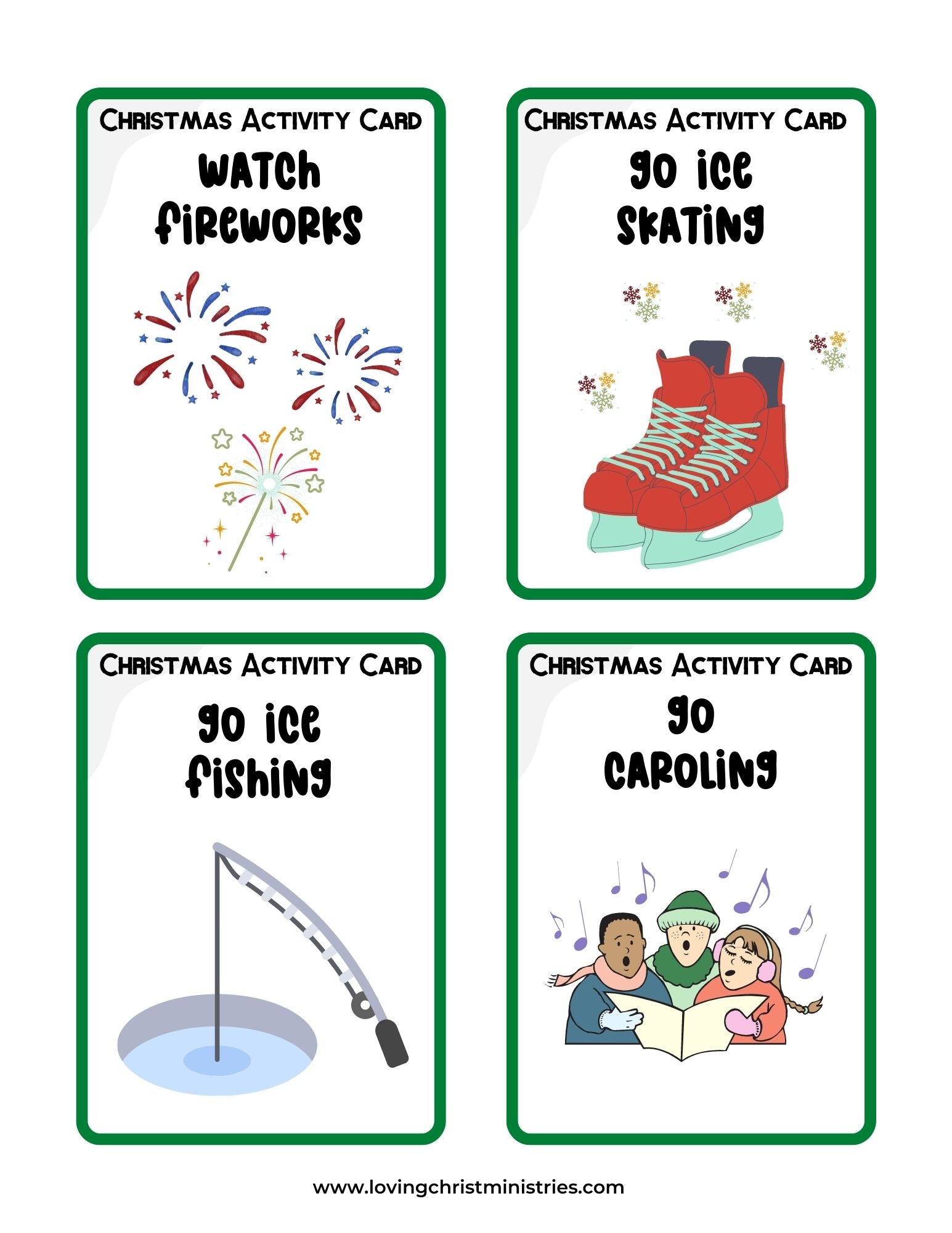 Christmas Advent Activity Cards {40 Cards}