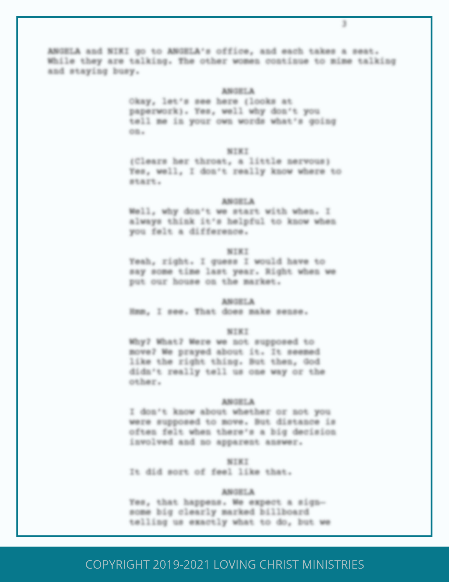 Still - Christian Skit