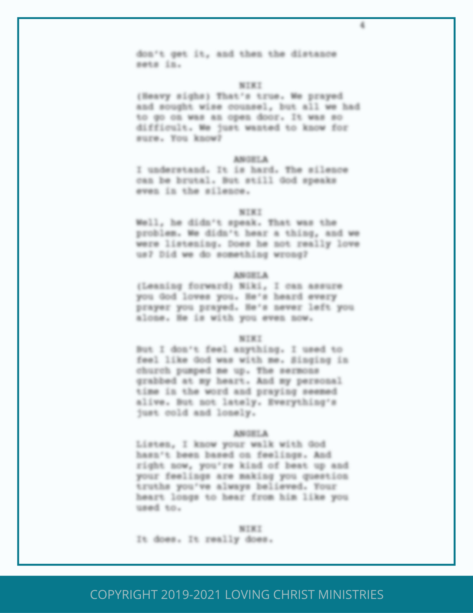 Still - Christian Skit