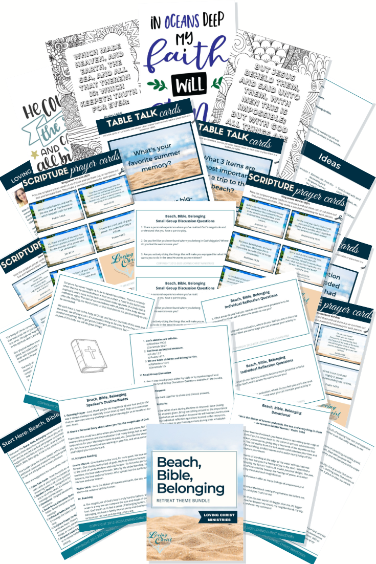 Beach, Bible, Belonging Printable Theme Bundle