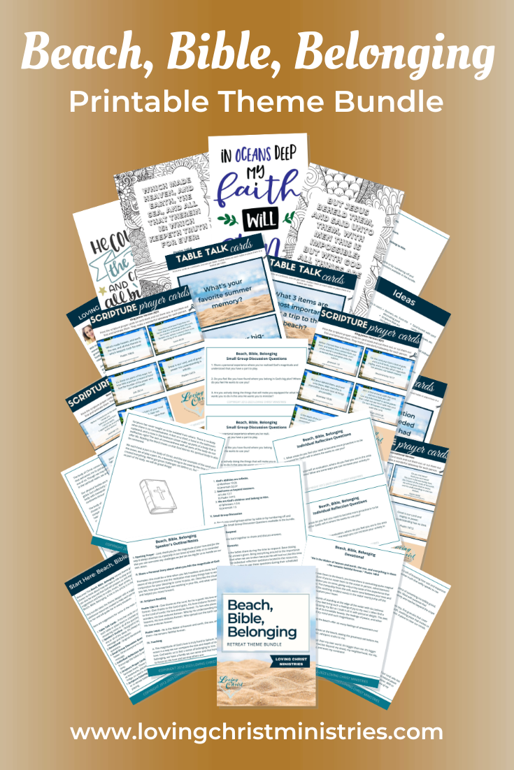 Beach, Bible, Belonging Printable Theme Bundle