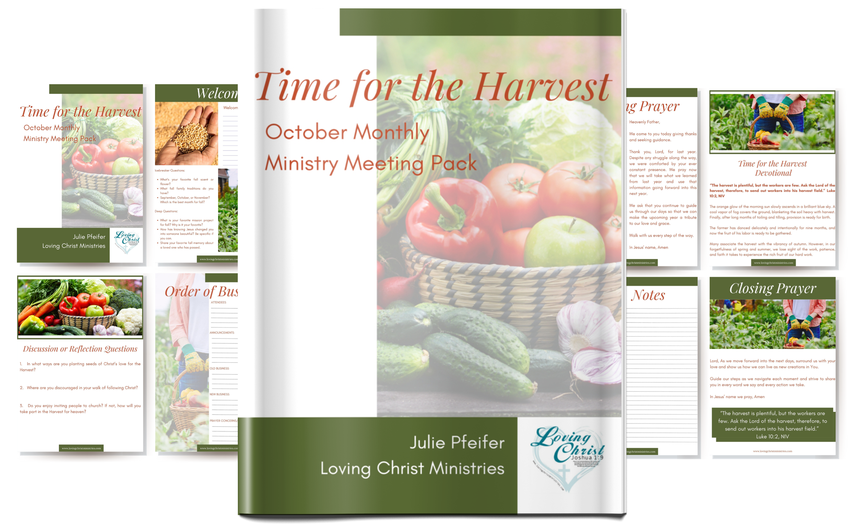 Time for the Harvest - October Monthly Ministry Meeting Pack