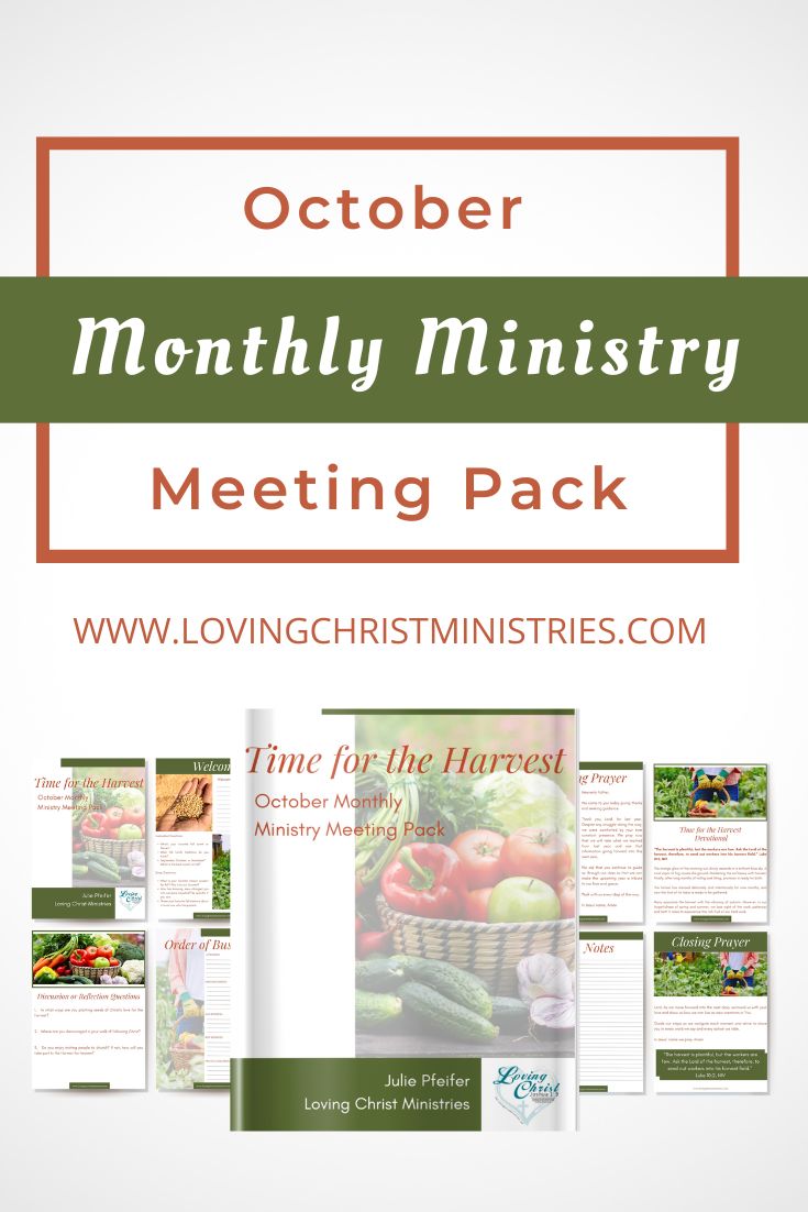 Time for the Harvest - October Monthly Ministry Meeting Pack