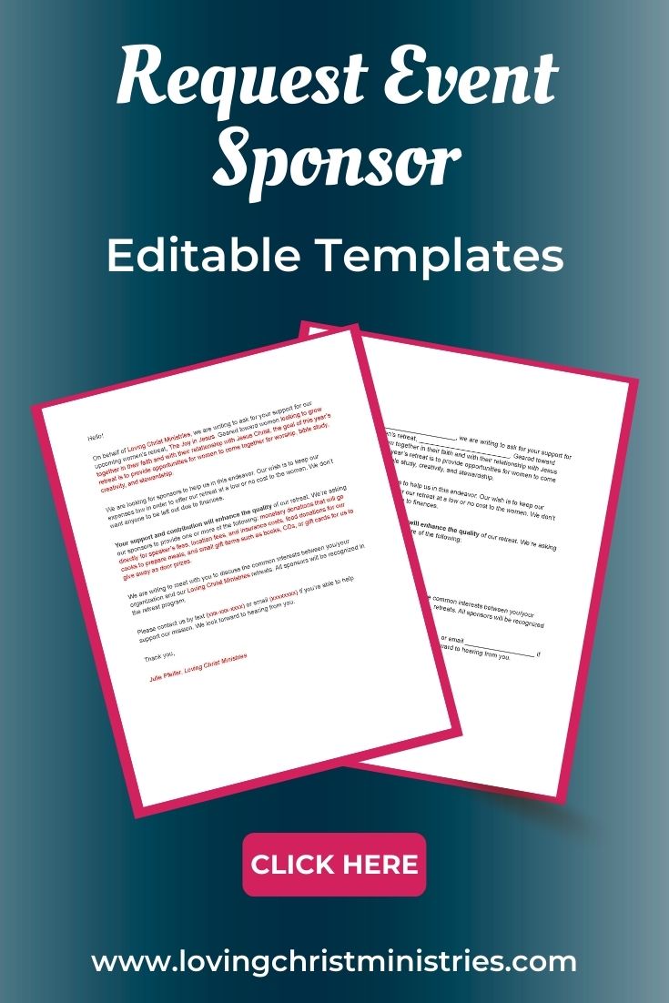 Editable Request a Sponsor Letter, Printable, Women&