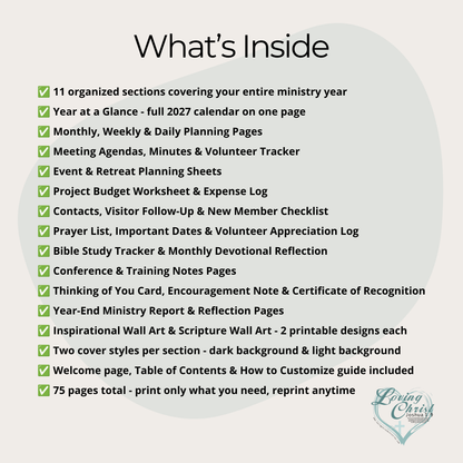 2027 Ministry Binder for Women&