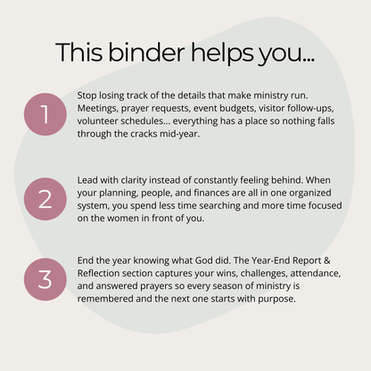 2027 Ministry Binder for Women&