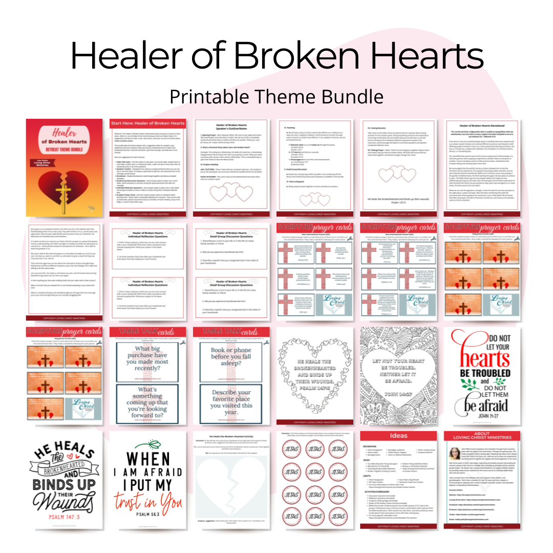 Healer of Broken Hearts Printable Theme Bundle