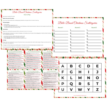 Bible-Based Christmas Scattergories Game