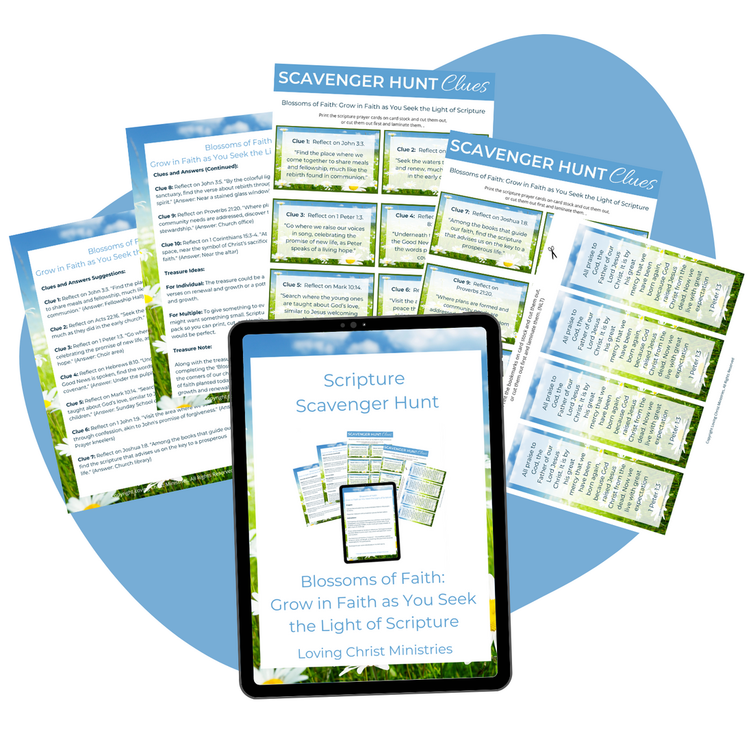 Blossoms of Faith: Grow in Faith as You Seek the Light of Scripture - Scripture Scavenger Hunt