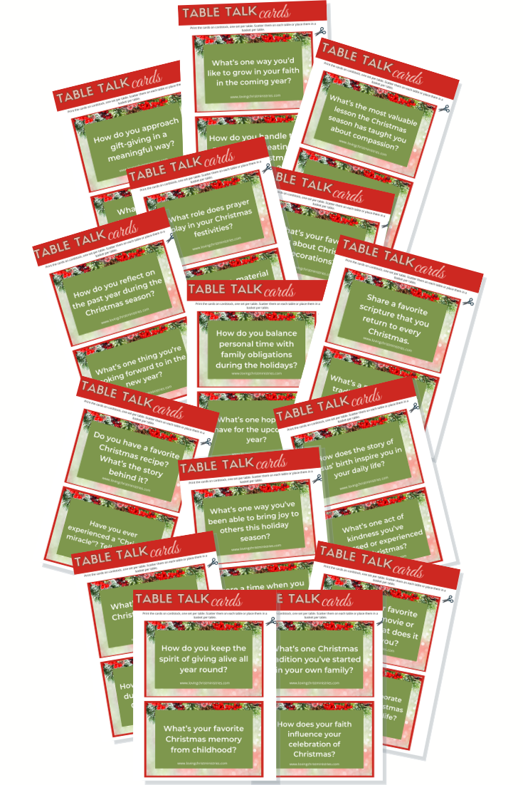 Christmas Table Talk Cards - Conversation Starters