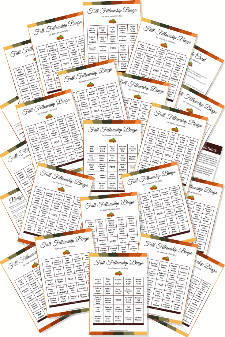 Fall Fellowship Bingo Printable Game