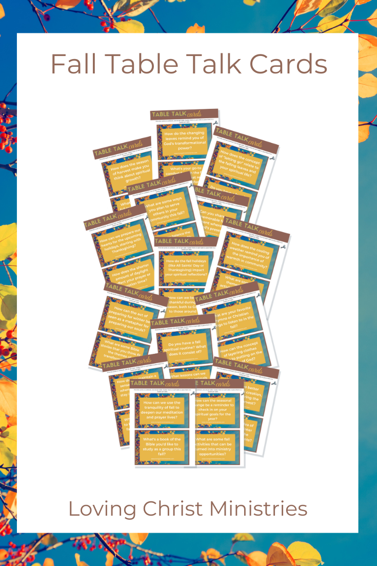 Fall Table Talk Cards – Loving Christ Ministries