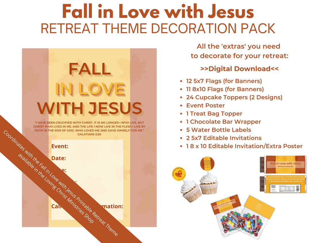 Fall in Love with Jesus Decoration Pack