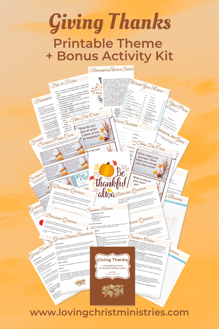 Giving Thanks Printable Ministry Theme + Bonus Activity Kit