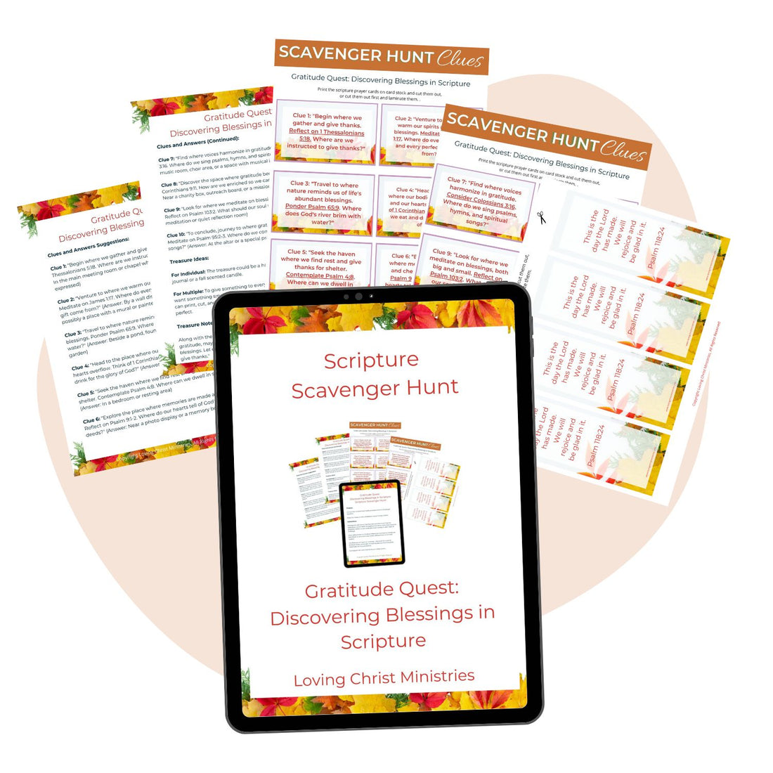 Gratitude Quest: Discovering Blessings in Scripture - Scripture Scavenger Hunt