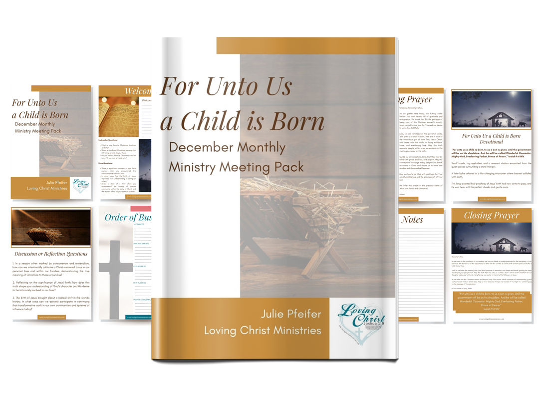 For Unto Us, a Child is Born - December Monthly Ministry Meeting Pack