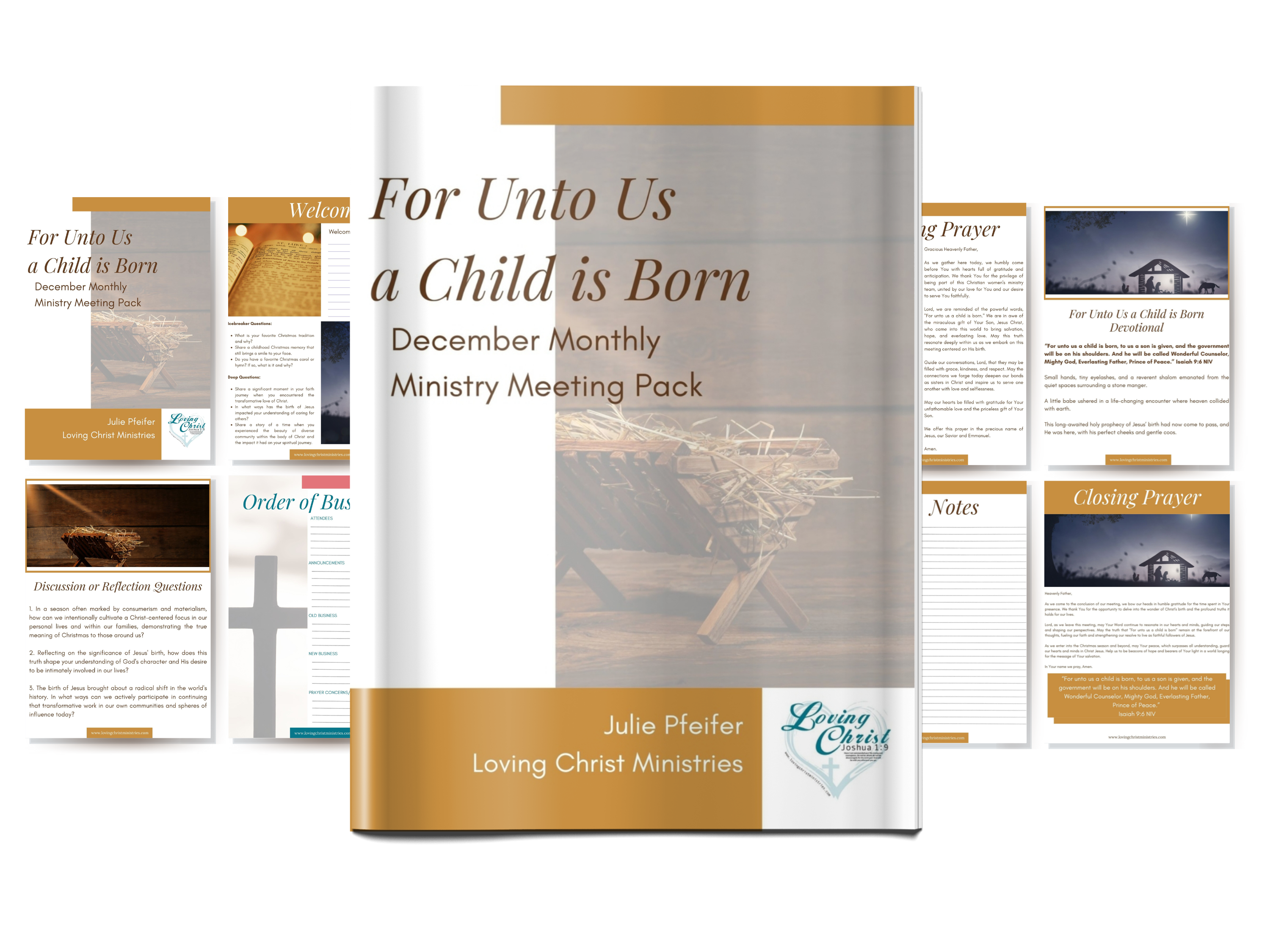For Unto Us, a Child is Born - December Monthly Ministry Meeting Pack