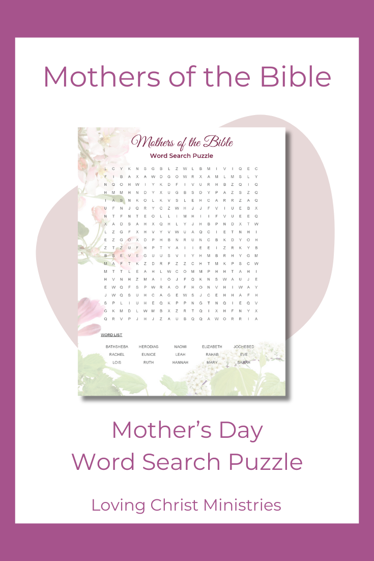 Mothers of the Bible Word Search Puzzle